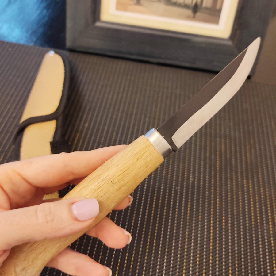 Где купить острый нож из нержавеющей стали с деревянной ручкой