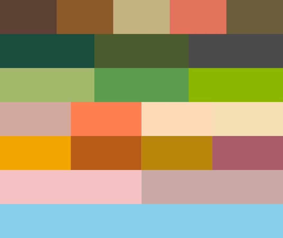 Палитра для Тельца из 22 цветов