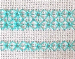 вышиваем стежком алжирский глазок algerian eyelet embroidery stitch