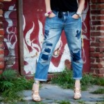 как обновить старые джинсы