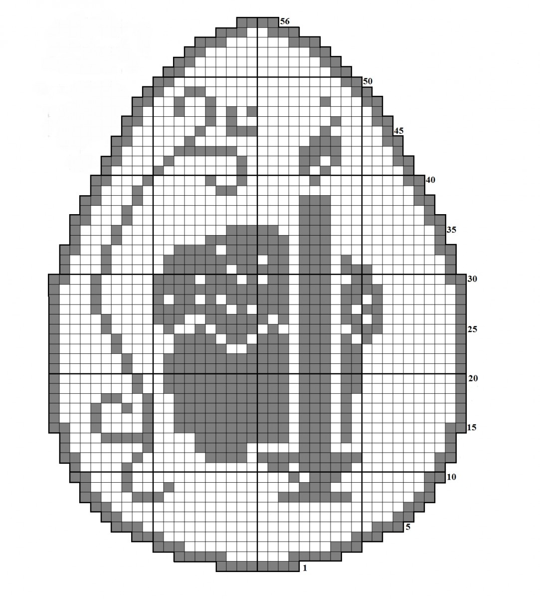 Пасхальное яйцо крючком филейное вязание