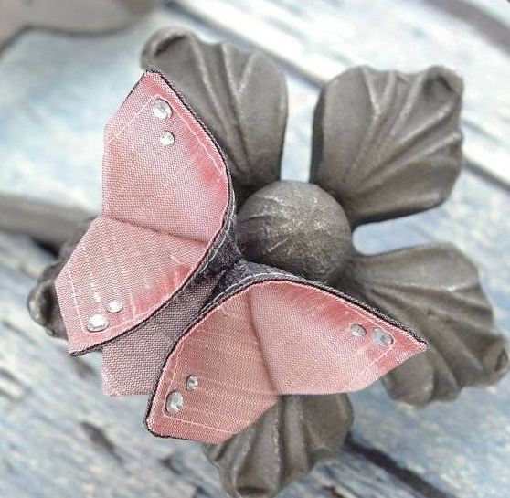 бабочка оригами из ткани