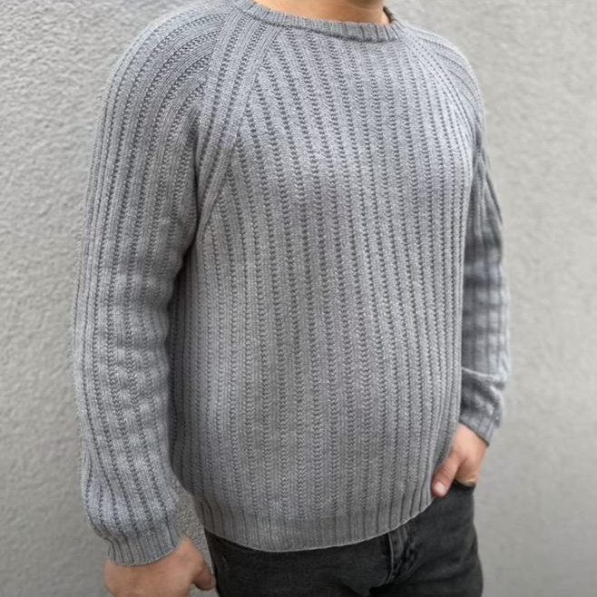 мужской свитер реглан спицами