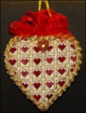 Бесплатные схемы для вышивки от Rainbow Gallery: Heart Ornament by Sally London
