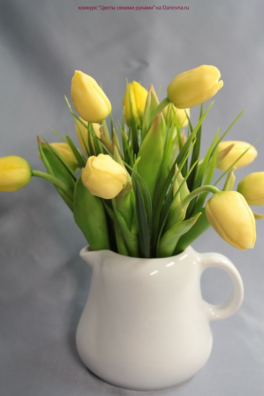 конкурс цветы своими руками букет тюльпанов из фарфора