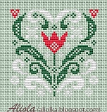 Схемы для вышивания сердечек от Ольки (Aliola): Мартовское сердечко