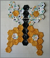 Английское шитье по шаблонам: бабочки из шестиугольников