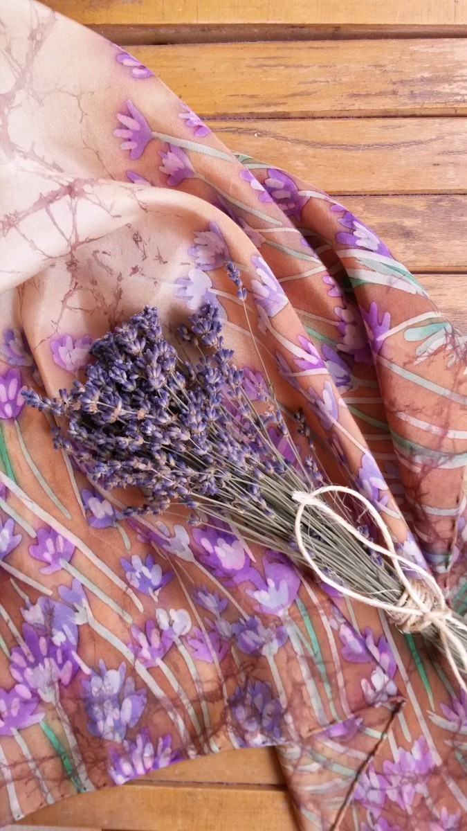 батик шарф роспись ткани анна рыкова