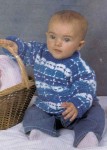 Пуловер для малыша 6-9 месяцев, связанный крючком