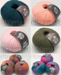 отличная пряжа для вязания шалей и ажуров / lana grossa lace merino yarn