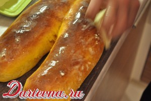 Тыквенный хлеб — батоны с сыром и чесноком