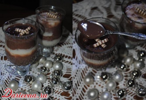 Шоколадно-ванильный пудинг