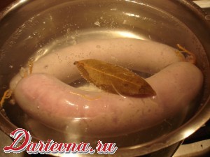 Домашняя вареная колбаса из свинины