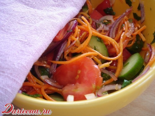 Рецепт салата с морковью по-корейски «Прощай, лето!»