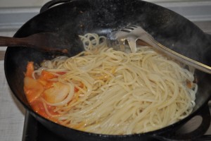 спагетти с грушами