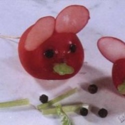 Украшения для салата — карвинг с редиской