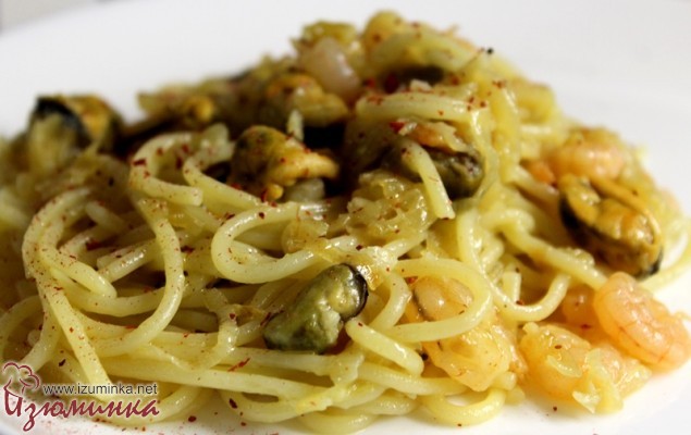 спагетти с морепродуктами рецепт