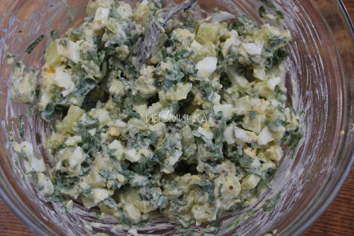 картофельный салат с яйцами