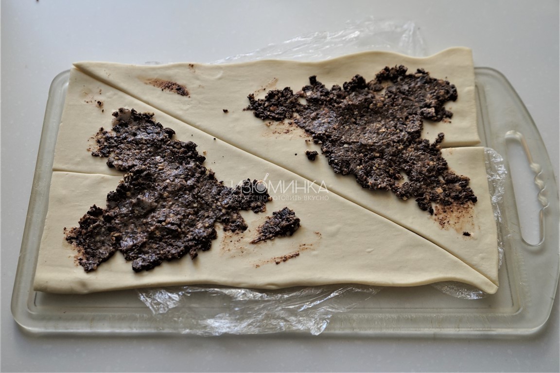 Как готовить постные круассаны с шоколадом и миндалем