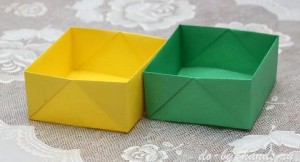 Поделки с детьми: коробочка-оригами