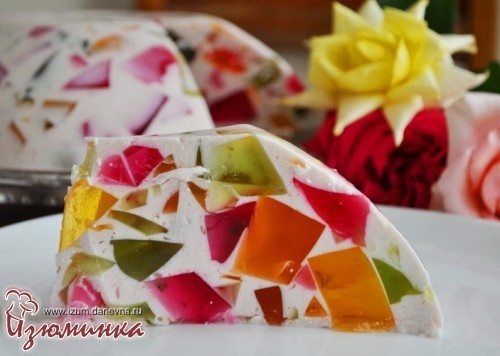 Битое стекло. Рецепт желейного торта на сметане