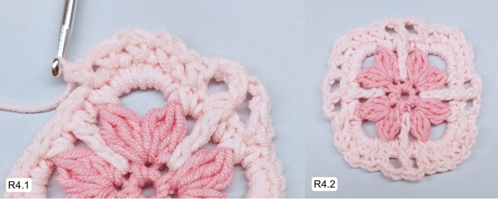 Фото для Ряда 4. Мини-вадрат крючком "Чарующая гармония"