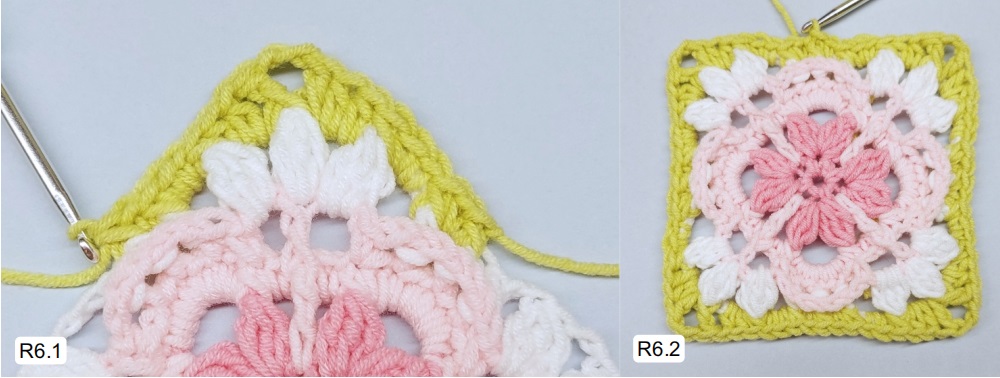 Фото для Ряда 6. Мини-вадрат крючком "Чарующая гармония"