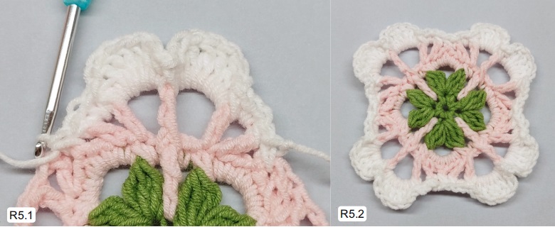 Фото для Ряда 5. Квадрат крючком "Чарующая гармония"