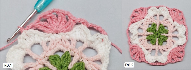 Фото для Ряда 6. Квадрат крючком "Чарующая гармония"