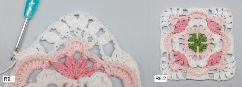 Фото для Ряда 9. Квадрат крючком "Чарующая гармония"