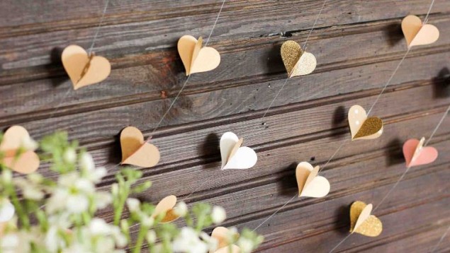 Гирлянда из сердечек в день Святого Валентина — 5 быстрых идей