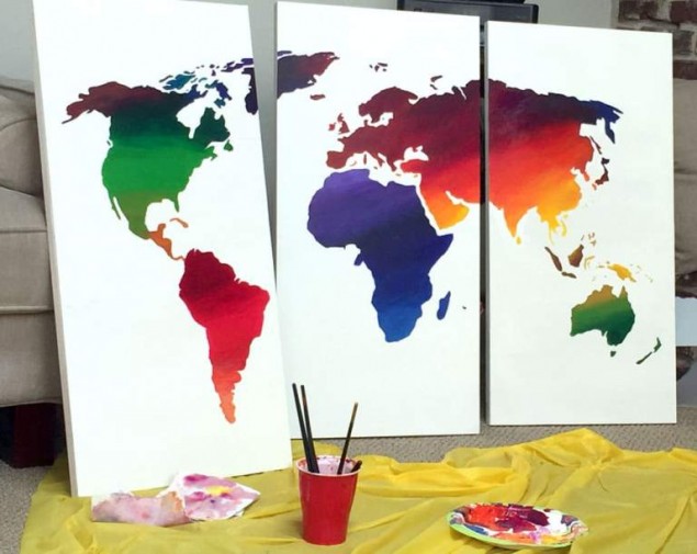 Карта мира своими руками — 5 крутых идей