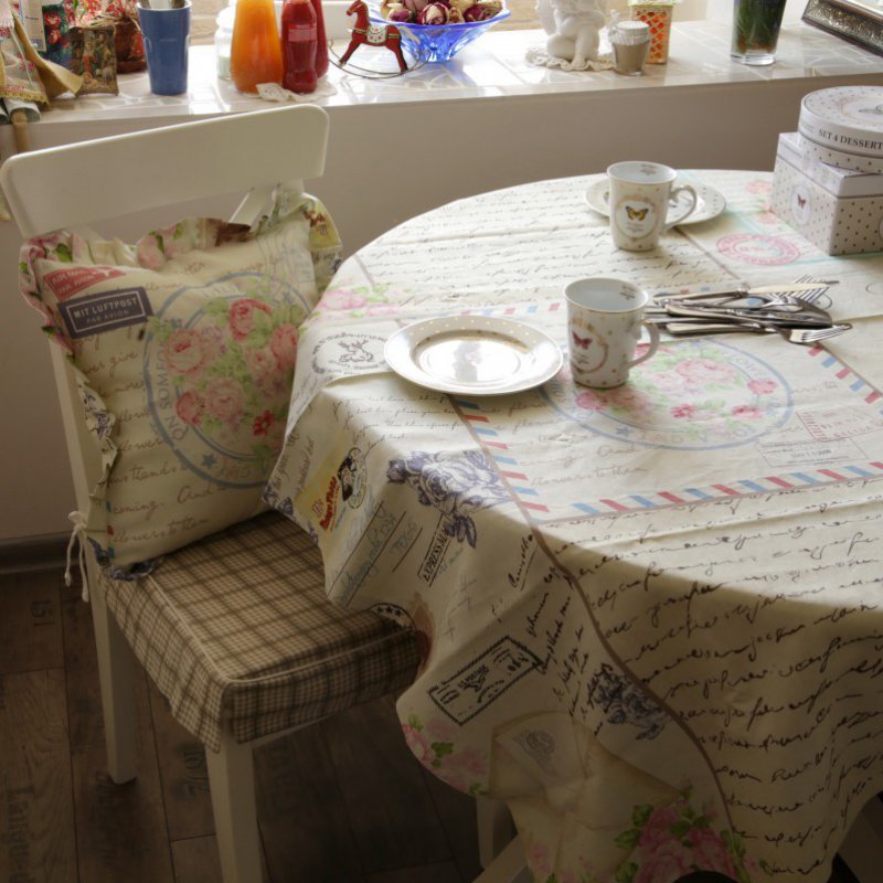 Скатерть на кухонный стол: фото и шитье своими руками
