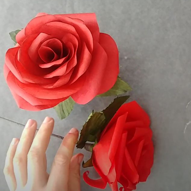 Красивые розы из кофейных фильтров. Мастер-классы