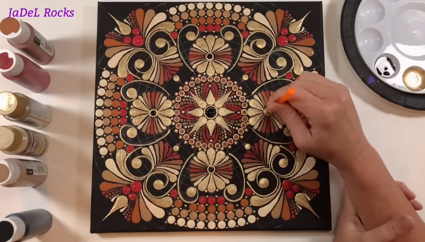 Мандала в технике точечной росписи