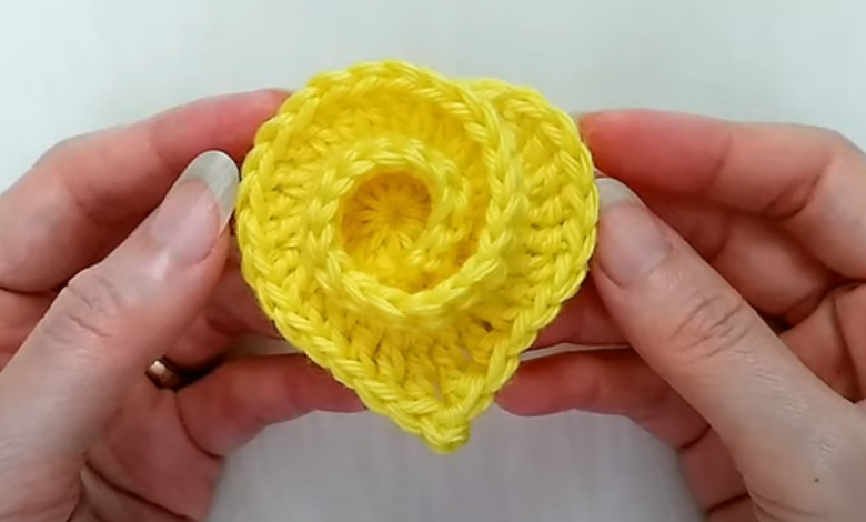 Мотив крючком спиральное сердечко от Pora Pora Crochet