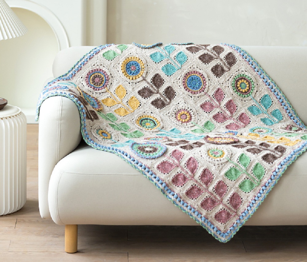 Плед крючком Navia Flower Blanket