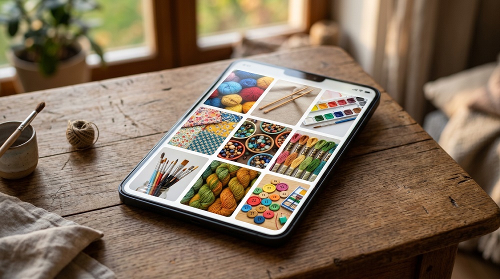 Интерфейс Pinduoduo, где легко найти материалы для творчества по групповым скидкам