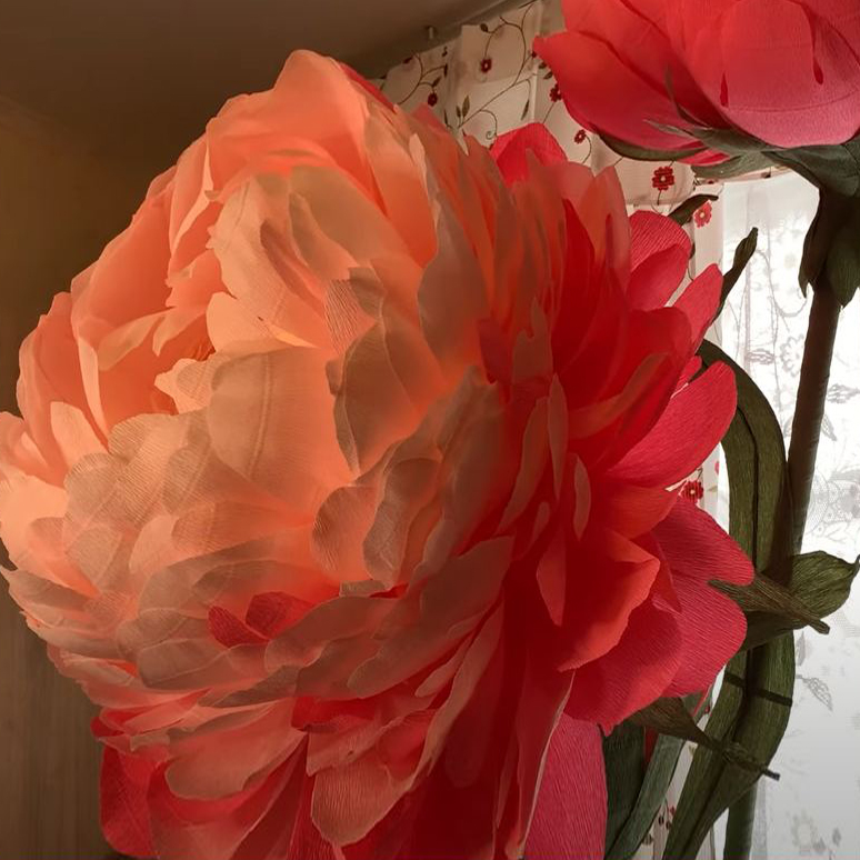 Ростовой цветок из гофрированной бумаги от канала "Цветы своими руками"
