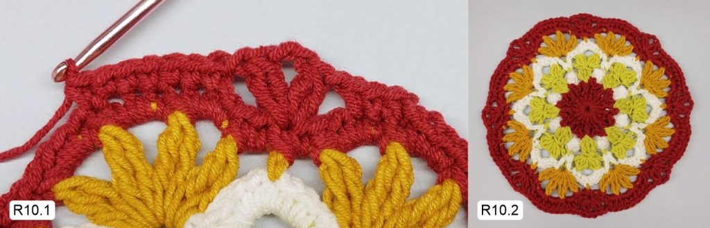 Фото к Ряду 10 Мандалы крючком Овна