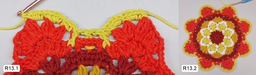 Фото к Ряду 13 Мандалы крючком Овна