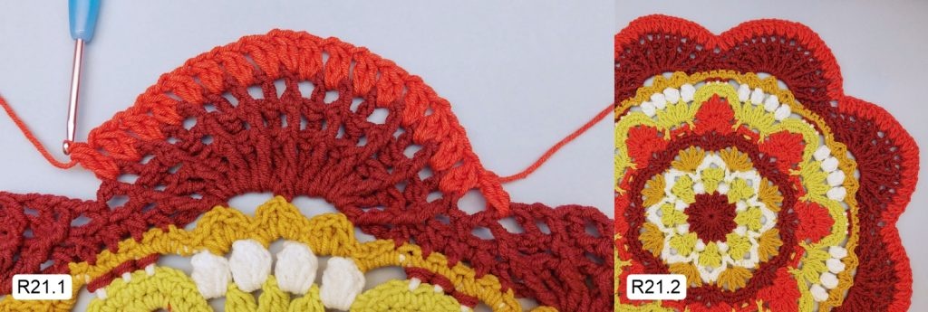 Фото к Ряду 21 Мандалы крючком Овна