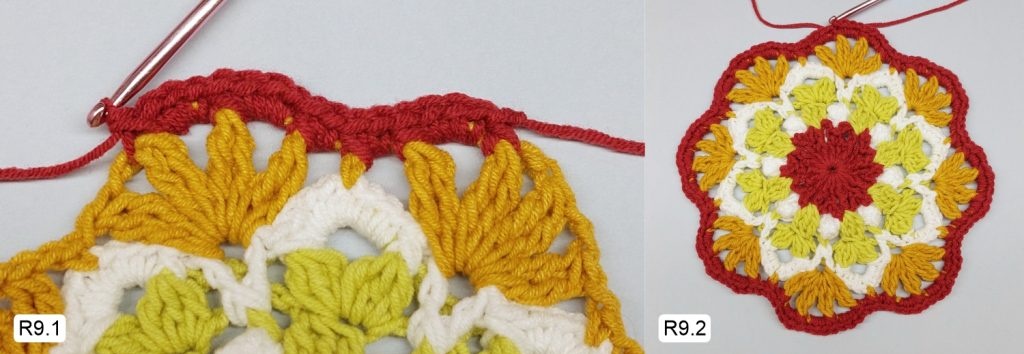 Фото к Ряду 9 Мандалы крючком Овна