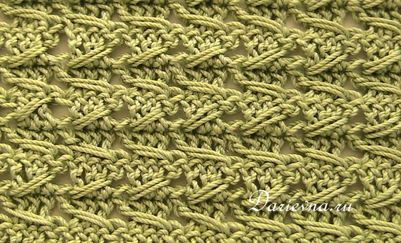 Рельефный узор крючком / Free crochet relieve stitch pattern