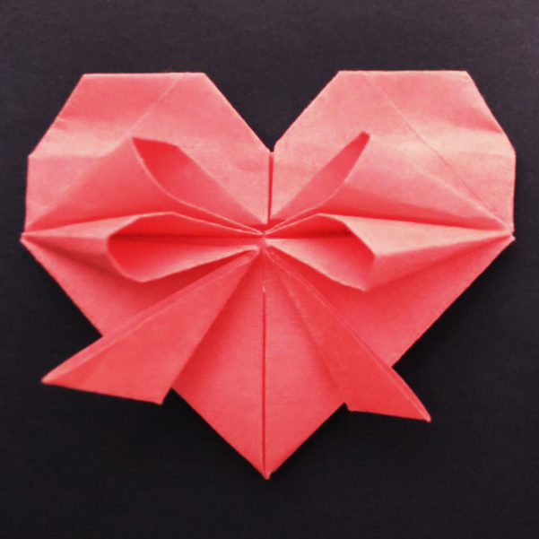 Сердечко-оригами из бумаги. Мастер-классы