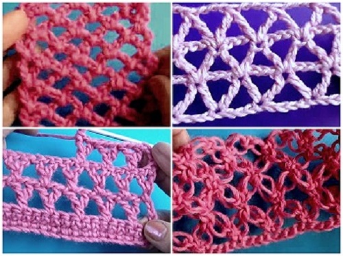 Различные варианты вязания сетки крючком от канала Crochet and knitting