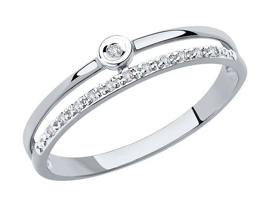 Широкое обручальное кольцо с бриллиантами