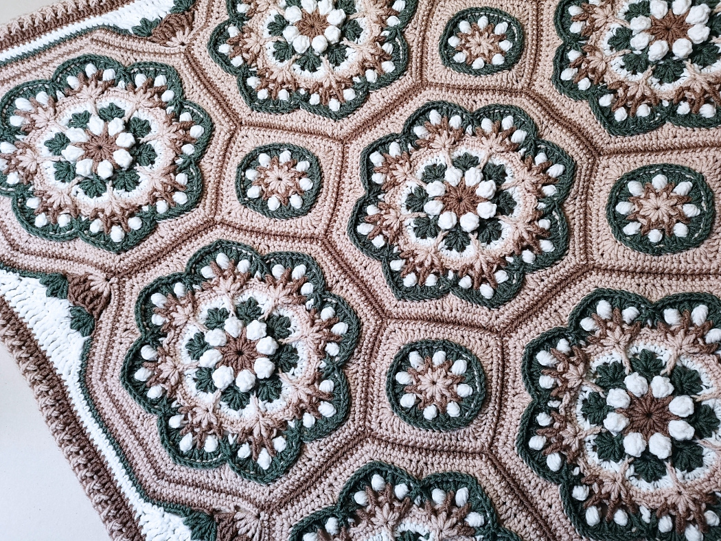 Плед крючком "Чай" в исполнении Вероники Ляхович