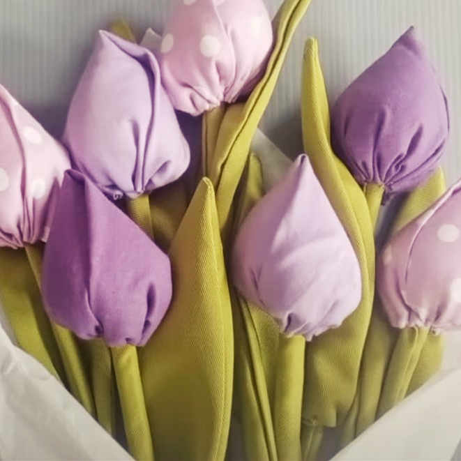Тюльпаны из ткани своими руками
