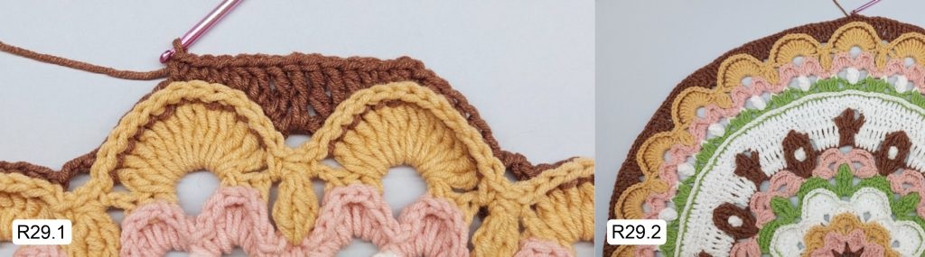 Фото к Ряду 29 Мандалы крючком Тельца